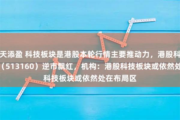 天添盈 科技板块是港股本轮行情主要推动力，港股科技30ETF（513160）逆市飘红，机构：港股科技板块或依然处在布局区