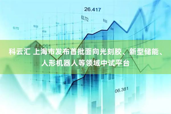 科云汇 上海市发布首批面向光刻胶、新型储能、人形机器人等领域中试平台